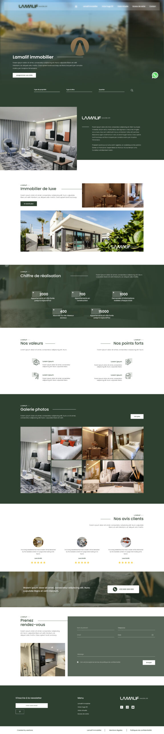 Weshore Agence Web Marrakech Lamalif Immobilier